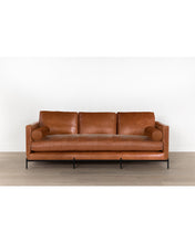Load image into Gallery viewer, Morrison Metal Base Leather Sofa