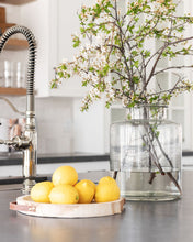 Load image into Gallery viewer, Carved Paulownia & Leather Tray