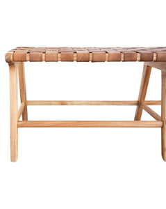 Alfie Woven Leather Bench