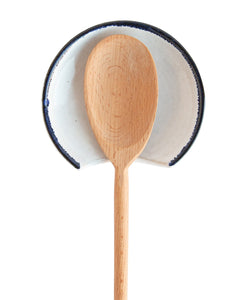 Blue Rimmed Spoon Rest