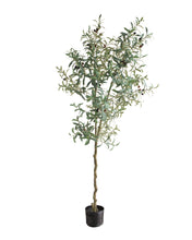 Load image into Gallery viewer, Faux Potted Olive Topiary

