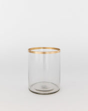 Load image into Gallery viewer, Gold Rim Glass Vase
