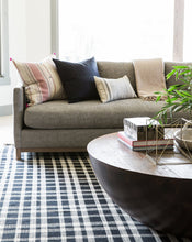 Load image into Gallery viewer, Tattersal Black Indoor / Outdoor Rug Swatch
