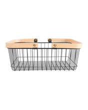 Load image into Gallery viewer, Wood Handled Storage Baskets
