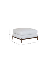 Load image into Gallery viewer, Morrison Wood Base Leather Ottoman
