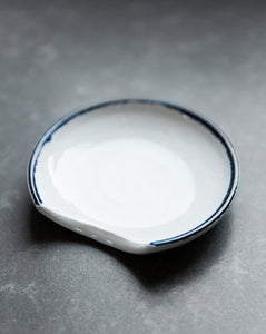 Blue Rimmed Spoon Rest