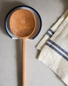 Blue Rimmed Spoon Rest