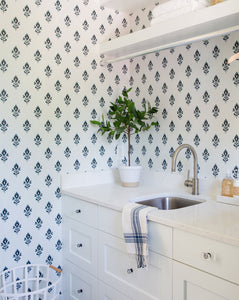 Addison Block Print Wallpaper